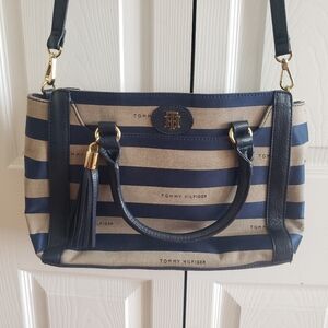 Tommy Hilfiger Navy and Silver Purse